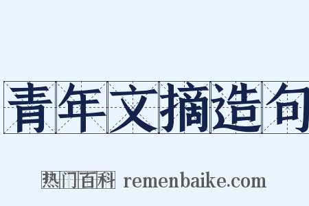 青年文摘造句是什么意思的图片